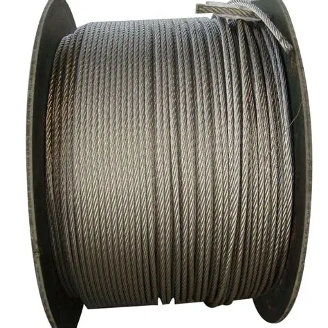 5/32 inch 7×7 stainless steel wire rope 4mm for LED panel lights, pendant lights and linear light hanging kits