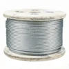 5.0mm 3/16″ 7×7 galvanized steel wire rope, anti‑rust steel cable for building construction outdoor rigging