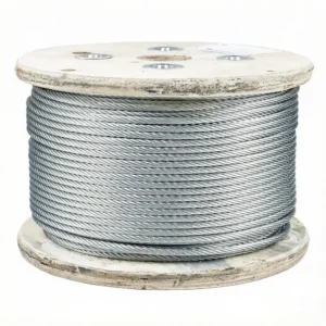 5.0mm 3/16″ 7×7 galvanized steel wire rope, anti‑rust steel cable for building construction outdoor rigging