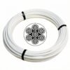 Soft micro‑thin PVC‑jacketed steel cable, rust‑proof for art craft, model making and small indoor apparatus rigging 1.5mm (1/16″) 7×7 /7×19 galvanized PVC coated stainless steel micro fine wire rope for indoor craft decoration and miniature equipment light‑duty rigging
