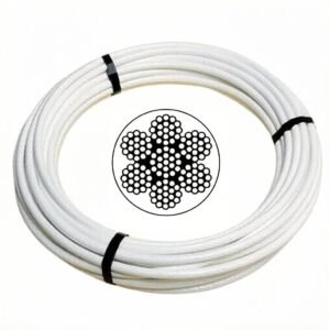 1.5mm (1/16″) 7×7 /7×19 galvanized PVC coated stainless steel micro fine wire rope for indoor craft decoration and miniature equipment light‑duty rigging
