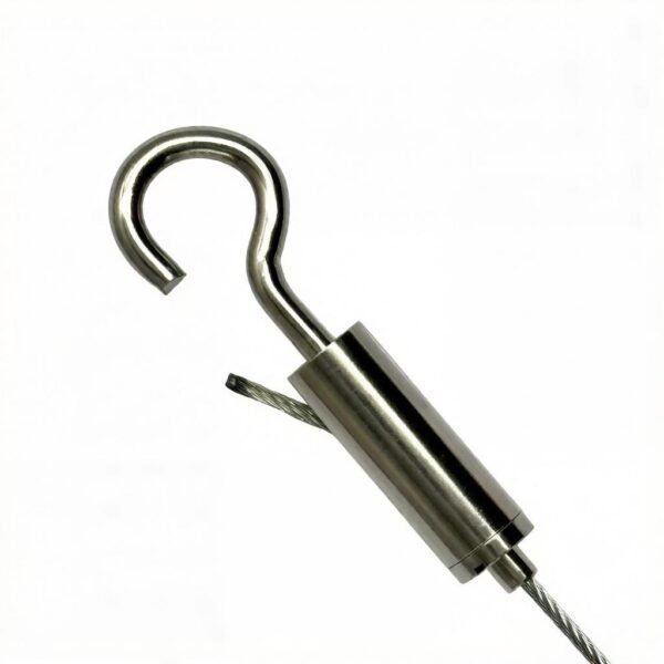 Hook Cable Grippers 0.8-1.2mm, stainless steel wire rope hook gripper for lighting suspension
