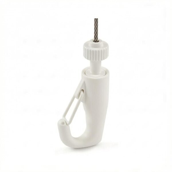 hook cable grippers with safety nut 1.2-1.5mm adjustable stainless steel wire rope gripper for light hanging system
