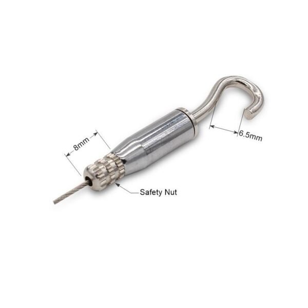 Hook Cable Gripper With Safety Cap 0.8-1.5mm for HVAC air duct suspension
