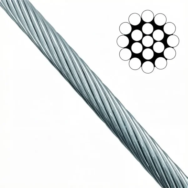 Galvanized Steel Wire Rope, stable rigging cable for HVAC duct seismic ceiling suspension system
