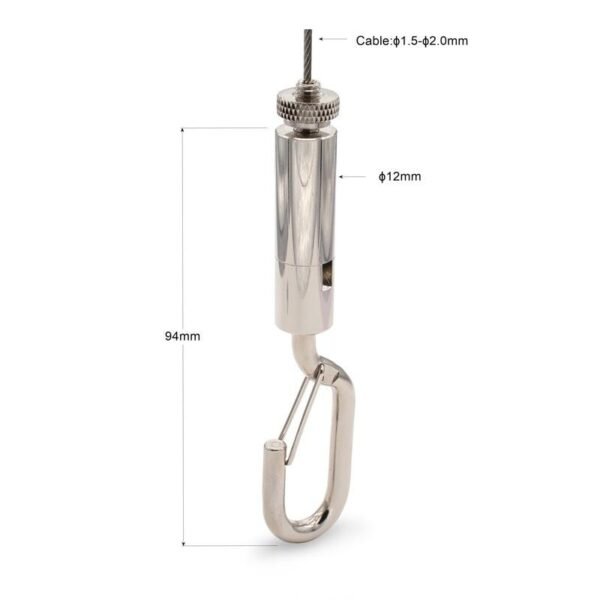 Light hanging wire rope clamp hook cable gripper 1.5-2.0mm with safety cap