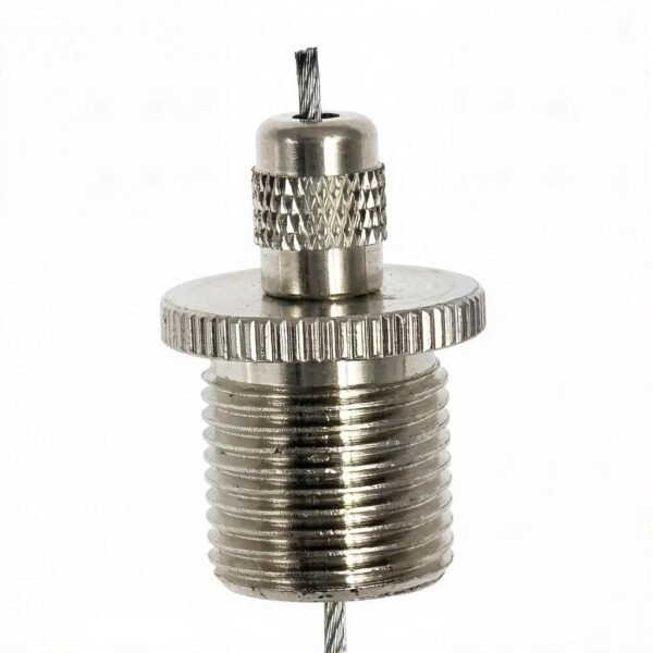 M16 bottom outlet cable gripper male with safety nut, 2.5-3.0mm steel cable gripper for suspension system
