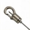 Lighting snap hook wire cable gripper, Chrome metal suspension fitting for 1.2mm-1.5mm wire rope in cable suspension system. Lighting Snap Hook Wire Cable Gripper Chrome 1.2-1.5mm, cable suspension fitting for ceiling light fixture