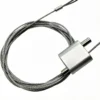 Loop wire rope gripper clamp for small‑size office LED light and interior sign hanging 30×30×15mm Aluminum Dual‑Way Adjustable Loop Wire Rope Gripper Clamp for 2.5‑3.0mm Aircraft Cable, suspension hardware for compact office LED downlight and interior signage suspension