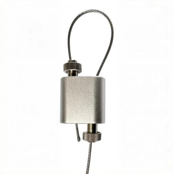 Adjustable looping gripper with safety lock nuts, two‑way wire rope lock hardware for commercial office ceiling lighting, high load‑bearing anti‑loosening cable gripper with factory OEM custom service