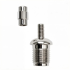 Self-locking M10 cable lock with safety hat, brass stainless steel construction, holds 1.2mm to 1.5mm wire rope securely. M10 self-locking cable lock with safety hat for 1.2-1.5mm suspension wire rope