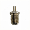 M10 external thread brass cable gripper, adjustable clamping for 1.2-1.5mm steel wire rope, matches standard lamp fitting thread. M10 External Thread Brass Cable Gripper, Adjustable for 1.2-1.5mm Steel Wire