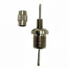 Self-locking M10 brass wire cable gripper with safety hat, one-hand adjustable lock for wire rope suspension and display hanging. M10 brass self locking wire cable gripper with safety hat for 1.2-1.5mm rope
