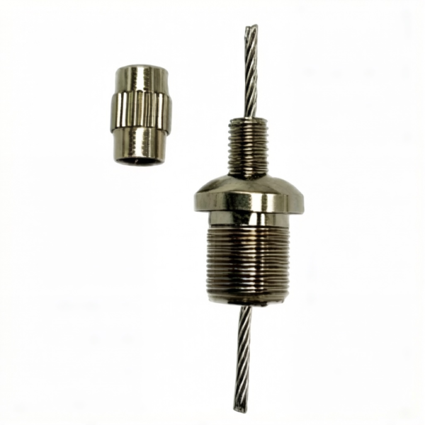 M10 brass self locking wire cable gripper with safety hat for 1.2-1.5mm rope