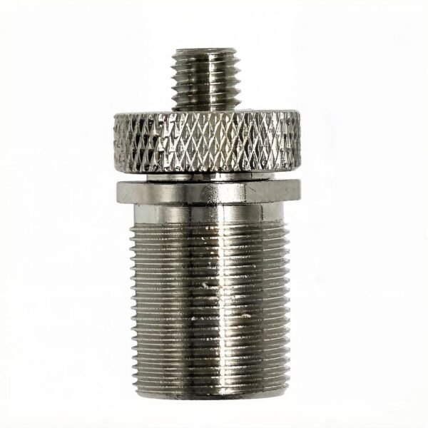 Male cable gripper M16 bottom exit with safety nut, for 2.5-3.0mm wire rope, stainless steel suspension cable gripper