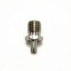 m8 spring cable gripper, brass and stainless steel construction, holds 1.2-1.5mm wire rope, suitable for LED light and sign board suspension. m8 thread wire rope spring gripper 1.2mm to 1.5mm brass stainless steel cable lock