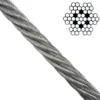 7x7 7x19 G316 stainless steel aircraft wire rope for HVAC seismic suspension hanging systems