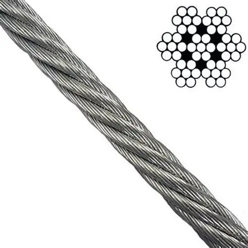 7x7 7x19 G316 stainless steel aircraft wire rope for HVAC seismic suspension hanging systems