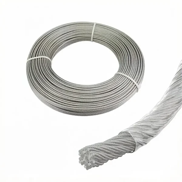 1.2mm 1×19 PVC Coated Stainless Steel Wire Rope for medium indoor signage hanging
