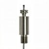 Inverted mini M6 wire rope gripper for 0.8-1.0mm cable, safety nut to avoid loosening, common in lighting suspension projects. M6 wire rope gripper inverted mini size 0.8-1.0mm with safety nut, stainless steel cable gripper fitting