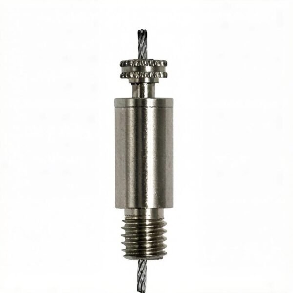 M6 wire rope gripper inverted mini size 0.8-1.0mm with safety nut, stainless steel cable gripper fitting