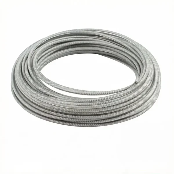 5.0mm 1×19 PVC Coated Stainless Steel Wire Rope for commercial orchard heavy trellis and agricultural cable support