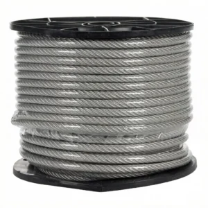5.0mm 1×19 PVC Coated Stainless Steel Wire Rope for factory large pipe and heavy HVAC seismic suspension