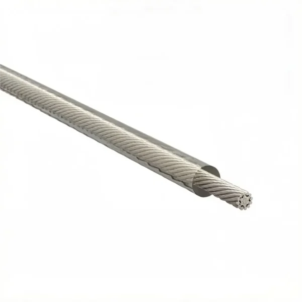 5.0mm 1×19 PVC Coated Stainless Steel Wire Rope for heavy duty high bay industrial light suspension