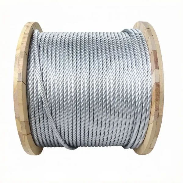 1.0mm (0.039″) 7×19 Galvanized Steel Cable, anti‑rust flexible cable for billboard and signage hanging rigging