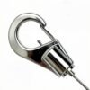 Commercial Lighting Bottom Outlet Self-Locking Cable Gripper Spring Hook 0.5-0.8mm, wire rope hanging fitting