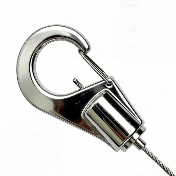 Commercial Lighting Bottom Outlet Self-Locking Cable Gripper Spring Hook 0.5-0.8mm, wire rope hanging fitting