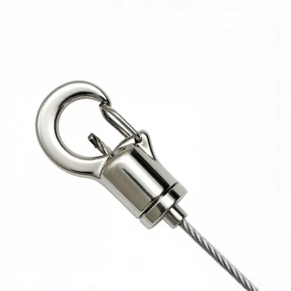 Spring Cable Gripper with Hook 1.5-2.0mm, adjustable wire rope gripper for light suspension