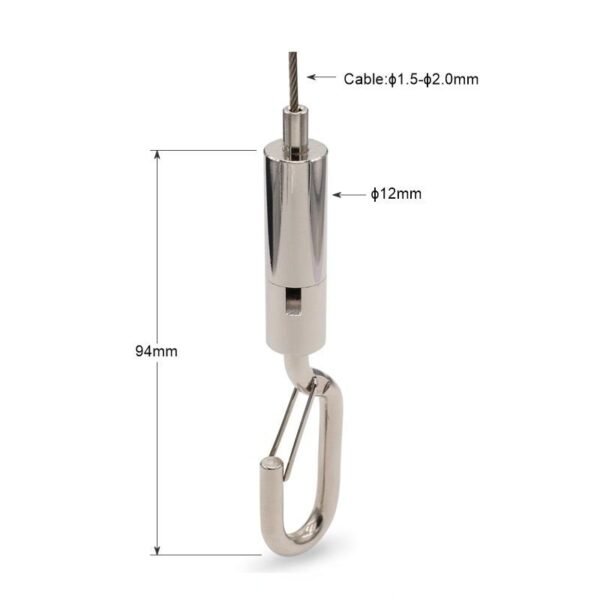 Spring hook cable gripper 1.5-2.0mm wire rope suspension hardware adapter kit