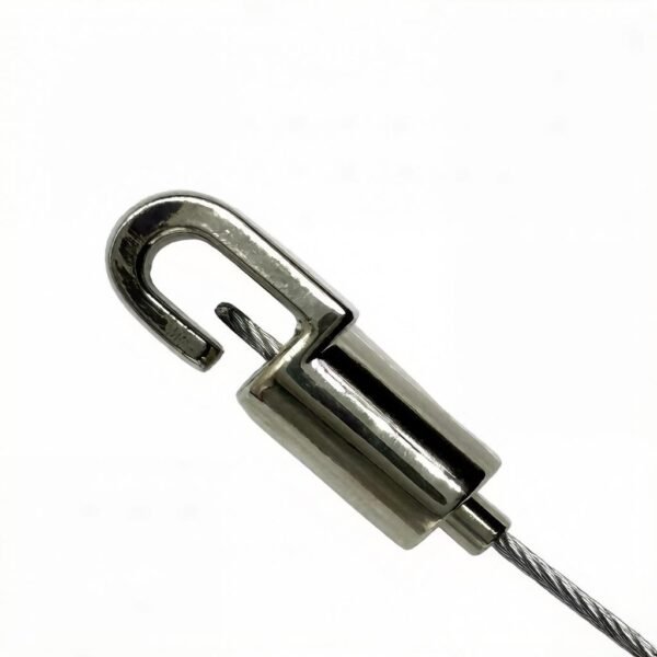 Stainless Steel Hook Cable Gripper 1.2-1.5mm, adjustable wire rope hook clamp for suspension
