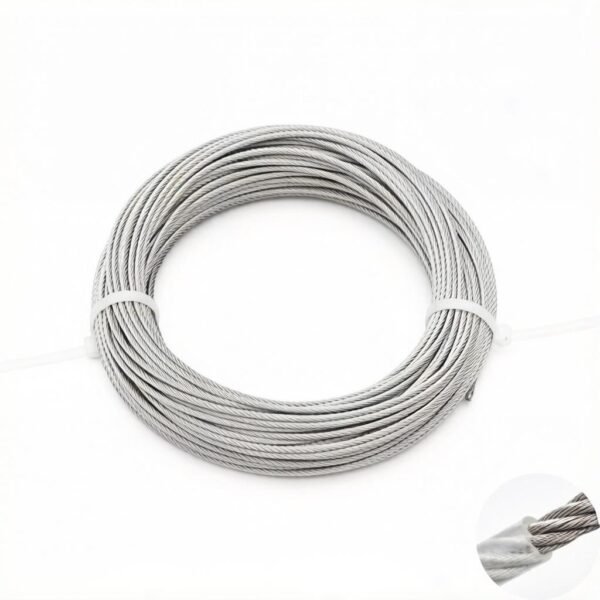 3.0mm 1×19 PVC Coated Stainless Steel Wire Rope for stage lighting and heavy exhibition scenery rigging
