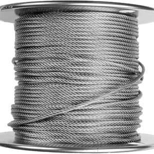 7×19（1/16"） G316 Stainless Steel Cable for Cable Railing System, Flexible 316 Stainless Steel Wire Rope for Deck Balustrade, Stair Railing, Balcony & Fencing