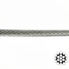 Stiff 4.0mm 1×19 galvanized strand, resists kinking and curling, keeps straight linear shape for exposed overhead installation 1×19 Galvanized Steel Wire Rope 4.0mm 5/32″, high rigid straight anti‑kink strand for neat visible architectural suspension