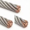Rust-proof copper core galvanized wire rope, stable tension for light HVAC ceiling hanging 1.0mm 0.039 inch 7X7 7X19 1X19 copper core galvanized steel cable for light HVAC duct suspension