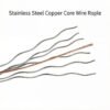 Smooth copper core galvanized cable, thin neat wire for painting and artwork display system 1.0mm 0.039 inch 7X7 7X19 1X19 copper core galvanized steel cable for gallery art display hanging