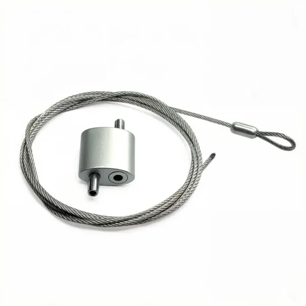 Reverse Release Loop Cable Gripper 42×42×22mm, Fits 3.5‑5.0mm Wire Rope, Heavy‑Duty Self‑Locking Clamp for bar lounge LED ambient lighting and decorative suspension projects