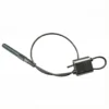 Tool‑free aluminum mini looping gripper clip 20×18×10mm, adjustable gripper for 1.2mm 1.5mm aircraft wire rope, HVAC overhead suspension hardware