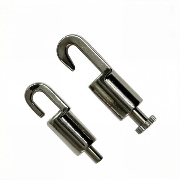 Wire Rope Hook Cable Gripper 1.8-2.8mm with Safety Lock Nut, cable suspension hook gripper for lighting