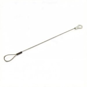 Ø1.2mm 304 Stainless Steel Wire Rope Sling with Eyelet Loop Ends – Multi-Purpose Safety Cable for Industrial Lifting, Rigging, Hanging, Outdoor Securing, Marine & Architectural Applications