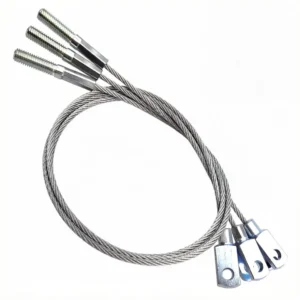 Thimble Eye Steel Wire Rope Sling Safety Lanyard for Construction, Industrial Lifting, Rigging, Fall Protection, Marine & Heavy-Duty Site Safety Applications