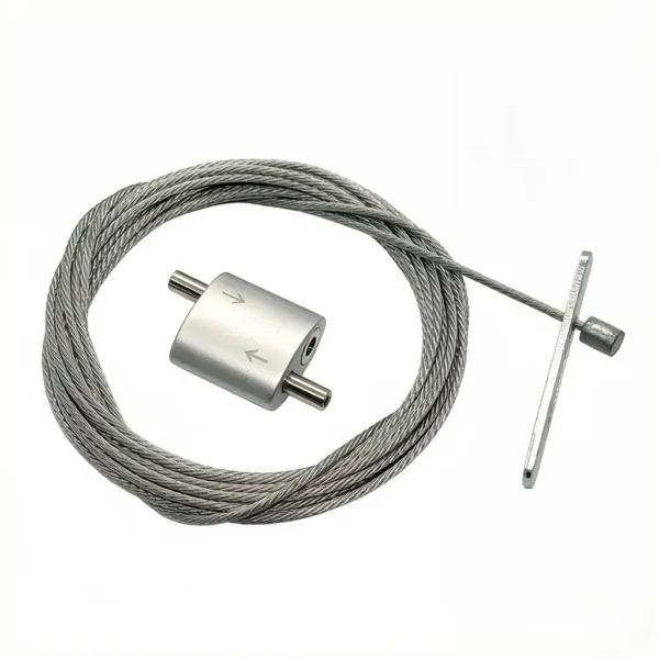 Multiple Size Aluminum Loop Cable Gripper Set, Dual Wire Lock Clamp for 1.5mm Aircraft Steel Rope Hanging System