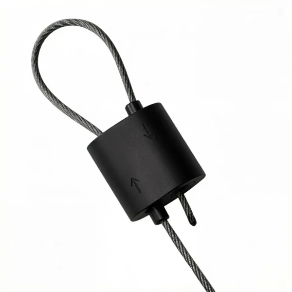 Assorted Black Looping Wire Lock Grippers for Commercial Light Fixture Hanging