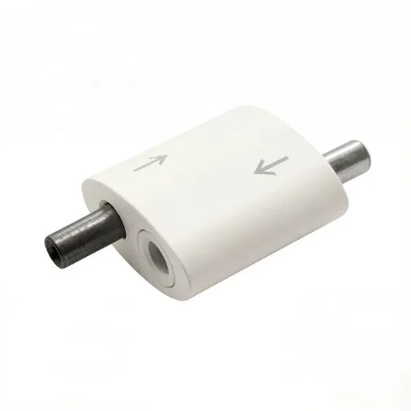 Adjustable white aluminum dual‑direction wire rope gripper quick height adjust for overhead hanging fixtures