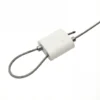 White Aluminum Dual Wire Loop Cable Gripper, adjustable self-locking hanging fastener for billboard, poster, exhibition display and versatile commercial ceiling suspension needs