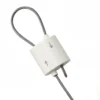 High load white aluminum looping cable gripper dual‑direction self‑locking fastener for billboard hanging projects