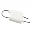 White loop cable gripper for 1.5mm steel rope ceiling hanging application 1.5mm Wire Diameter Two‑Way White Loop Cable Gripper Lock 20×18×10MM, Precision Wire Holding Clamp for Light Fixture Ceiling Hanging Display Racks
